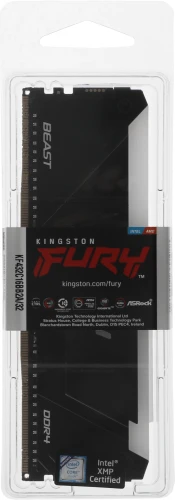 Память DDR4 32GB 3200MHz Kingston KF432C16BB2A/32 Fury Beast RGB RTL Gaming PC4-25600 CL16 DIMM 288-pin 1.35В dual rank с радиатором Ret
