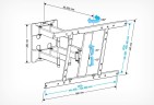 Кронштейн для телевизора Holder LCD-SU6602-B черный 26"-60" макс.45кг настенный поворот