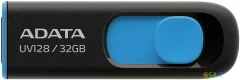 Флеш Диск A-Data 32Gb DashDrive UV128 AUV128-32G-RBE USB3.0 черный/синий