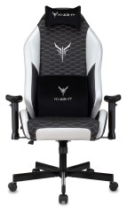 Кресло игровое Knight Neon черный/серебряный соты эко.кожа с подголов. крестов. металл