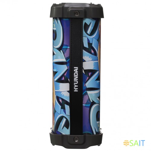 Колонка порт. Hyundai H-PAC460 черный 9W 1.0 BT/3.5Jack/USB 10м 1500mAh