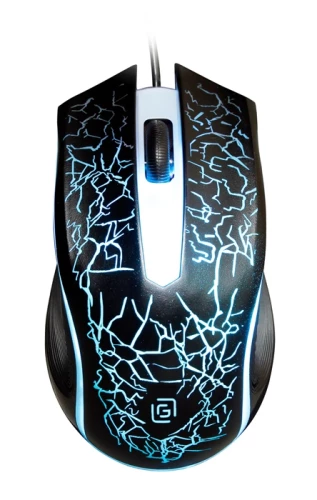 Мышь Оклик 395M SHADOW черный оптическая 1500dpi USB для ноутбука 3but (1102286)