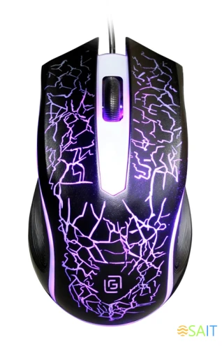 Мышь Оклик 395M SHADOW черный оптическая 1500dpi USB для ноутбука 3but (1102286)