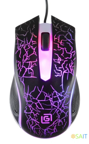 Мышь Оклик 395M SHADOW черный оптическая 1500dpi USB для ноутбука 3but (1102286)