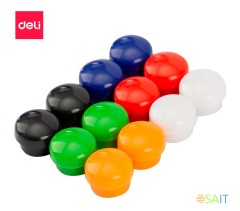 Магнит Deli E7823 для досок ассорти d15мм круглый (упак.:12шт)