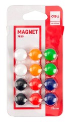 Магнит Deli E7823 для досок ассорти d15мм круглый (упак.:12шт)