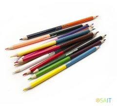 Карандаши цв. Silwerhof Color двухцвет. 2.8мм кругл. дерево ассорти 24цв. коробка/европод. (12шт)