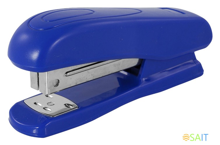 Степлер Silwerhof 24/6 26/6 (20листов) синий 100скоб пластик закрытый/открытый