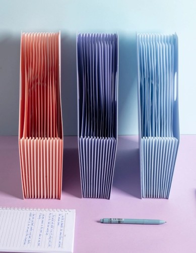 Папка с 13 прозр.вклад. Deli EB41102 A4 полипропилен ассорти с ручками