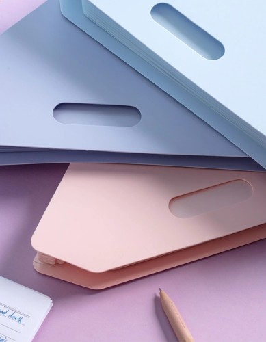 Папка с 13 прозр.вклад. Deli EB41102 A4 полипропилен ассорти с ручками