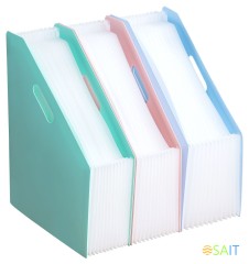 Лоток вертикальный Deli EB41102 Macaron 13отд. складной для бумаг A4 ассорти полипропилен