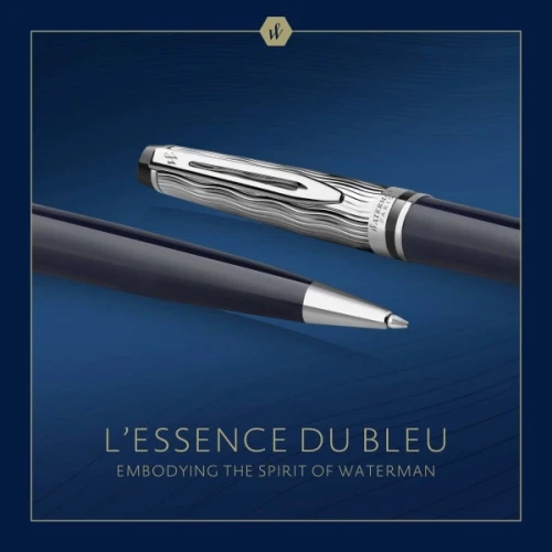 Ручка шариков. Waterman Expert L`Essence du Bleu (2166466) LaqBlue CT M син. черн. подар.кор.