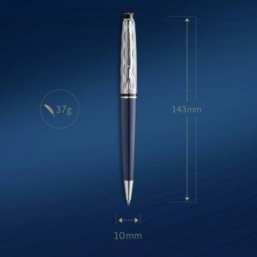 Ручка шариков. Waterman Expert L`Essence du Bleu (2166466) LaqBlue CT M син. черн. подар.кор.