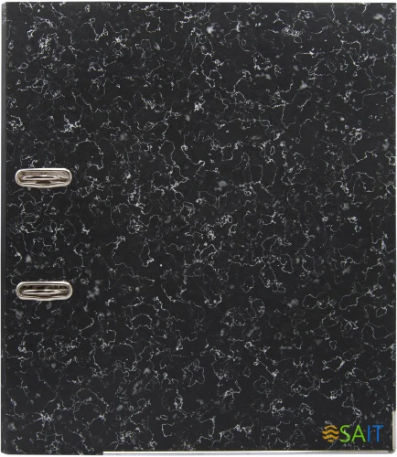 Папка-регистратор Buro A4 75мм картон/бумага черный мет.окант. сборная (упак.:2шт)