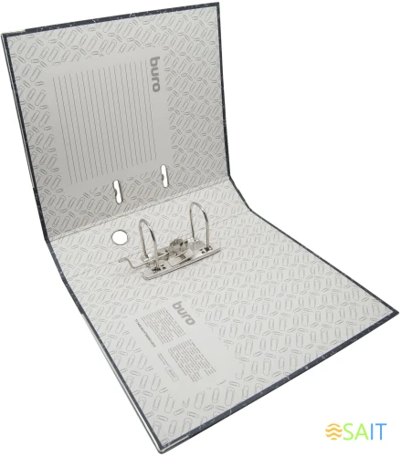 Папка-регистратор Buro A4 75мм картон/бумага черный мет.окант. сборная (упак.:2шт)