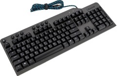 Клавиатура Lenovo K500 RGB механическая черный USB Multimedia for gamer LED (подставка для запястий) (GY40T26479) кабель 1.8м