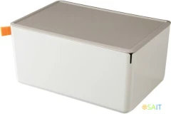 Короб для хранения Deli XDM14grey 1отд. 317x212x135мм серый/серый пластик