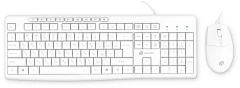 Клавиатура + мышь Оклик S650 клав:белый мышь:белый USB Multimedia (1875257)