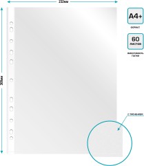 Папка-вкладыш Бюрократ Премиум 013BTEN60 тисненые A4+ (упак.:100шт)