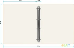 Папка панорама на 4-х кольцах Бюрократ Double Neon DNE0740/4ROR A4 пластик 0.7мм кор.40мм карм.на лиц.стор. оранжевый