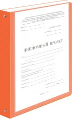 Папка панорама на 4-х кольцах Бюрократ Double Neon DNE0740/4ROR A4 пластик 0.7мм кор.40мм карм.на лиц.стор. оранжевый