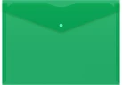 Конверт на кнопке Бюрократ -PK803AGRN A4 пластик 0.18мм зеленый