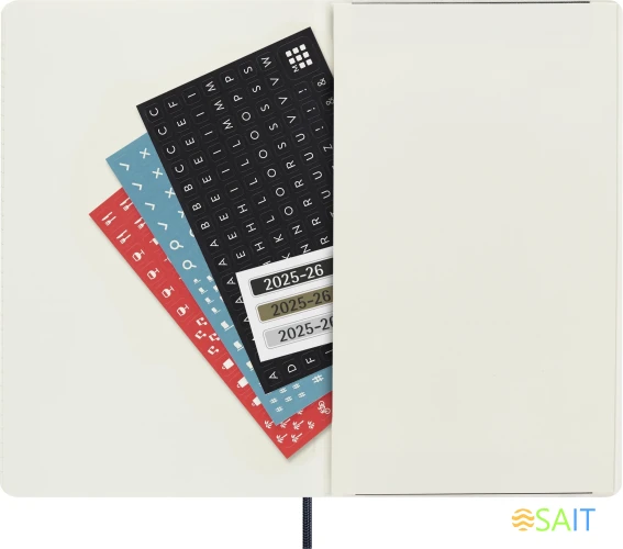 Еженедельник Moleskine ACADEMIC SOFT WKNT Large 130х210мм датир.18мес 208стр. мягкая обложка синий