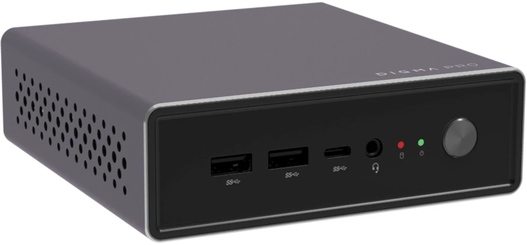 Неттоп Digma Pro Minimax U1 i3 1215U (1.2) 8Gb SSD256Gb UHDG Windows 11 Professional GbitEth WiFi BT 60W темно-серый/черный (DPP3-8CXW01)