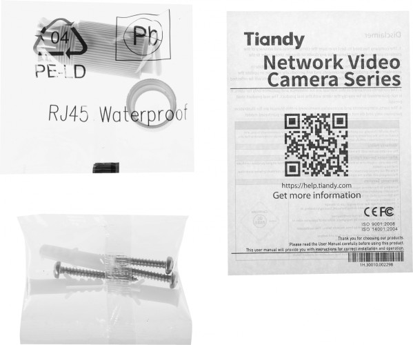 Камера видеонаблюдения IP Tiandy AK TC-C321N I3/E/Y/4mm 4-4мм цв. корп.:белый