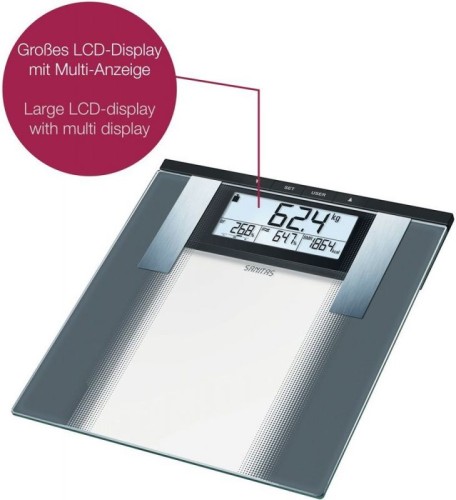 Весы напольные электронные Sanitas SBG21 макс.180кг прозрачный