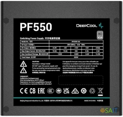 Блок питания Deepcool ATX 550W PF550 V2 80 PLUS WHITE (20+4pin) APFC 120mm fan 6xSATA RTL