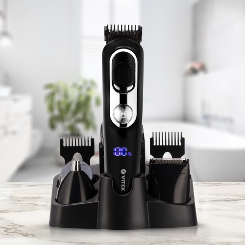 Триммер Vitek VT-2549 черный (насадок в компл:5шт)