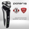 Бритва роторная Polaris PMR 0307RC wet&dry PRO 5 blades+ реж.эл.:3 питан.:аккум. черный/хром