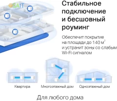 Бесшовный Mesh роутер Mercusys Halo H30G(3-pack) AC1200 10/100/1000BASE-TX белый (упак.:3шт)