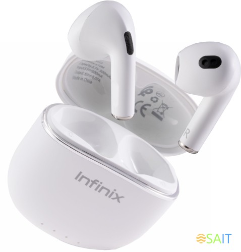 Гарнитура вкладыши Infinix XBuds XE23 белый беспроводные bluetooth в ушной раковине (10311755)
