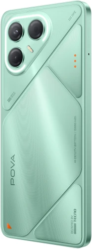 Смартфон Tecno Pova 7 5G 256Gb 8Gb зеленый моноблок 3G 4G 2Sim 6.78" 1080x2460 Android 15 50Mpix 802.11 a/b/g/n/ac/ax NFC GPS GSM900/1800 Protect microSD max1024Gb