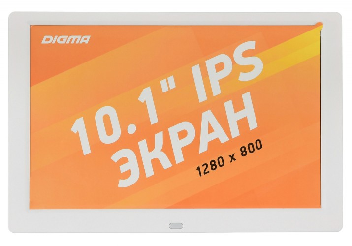 Фоторамка Digma 10.1" PF-1043 IPS 1280x800 белый пластик ПДУ Видео