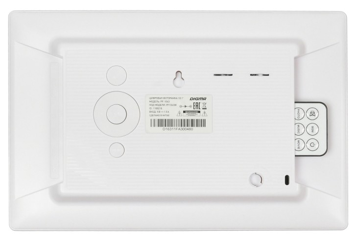 Фоторамка Digma 10.1" PF-1043 IPS 1280x800 белый пластик ПДУ Видео