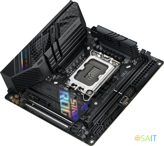 Материнская плата Asus ROG STRIX B760-I GAMING WIFI Soc-1700 Intel B760 2xDDR5 mini-ITX AC`97 8ch(7.1) 2.5Gg RAID+HDMI+DP