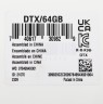 Флеш Диск Kingston 64Gb DataTraveler Exodia DTX/64GB USB3.2 черный/голубой