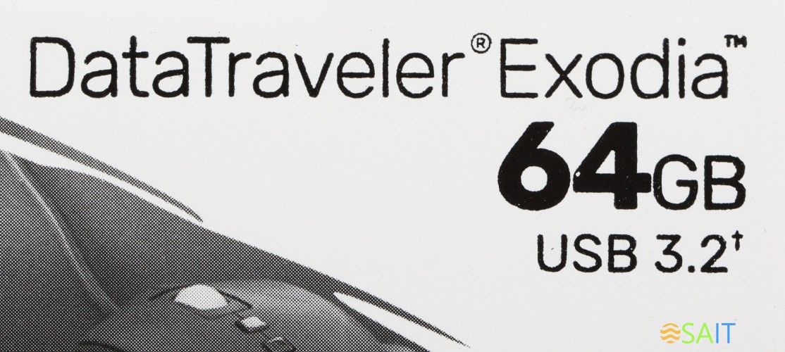 Флеш Диск Kingston 64Gb DataTraveler Exodia DTX/64GB USB3.2 черный/голубой