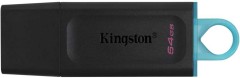 Флеш Диск Kingston 64Gb DataTraveler Exodia DTX/64GB USB3.2 черный/голубой