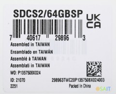 Флеш карта microSDXC 64GB Kingston SDCS2/64GBSP Canvas Select Plus w/o adapter