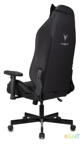 Кресло игровое Knight Neon черный соты эко.кожа с подголов. крестов. металл