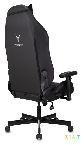 Кресло игровое Knight Neon черный соты эко.кожа с подголов. крестов. металл
