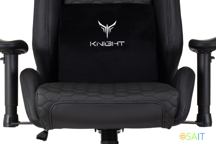 Кресло игровое Knight Neon черный соты эко.кожа с подголов. крестов. металл