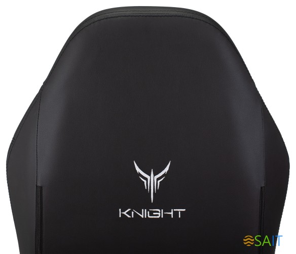 Кресло игровое Knight Neon черный соты эко.кожа с подголов. крестов. металл