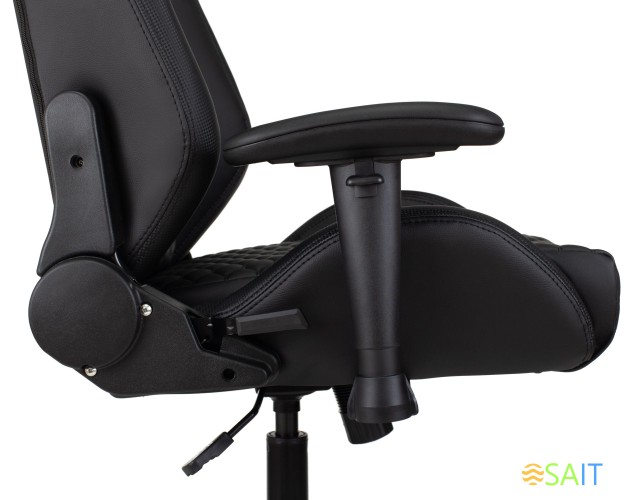 Кресло игровое Knight Neon черный соты эко.кожа с подголов. крестов. металл