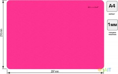 Доска для лепки Silwerhof 957013 Neon прямоугольная A4 пластик 1мм розовый