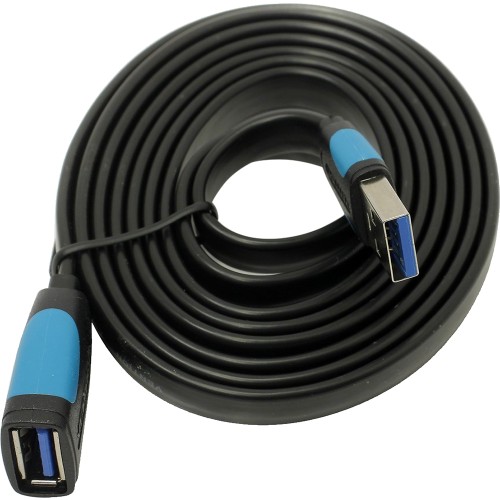 Кабель-удлинитель Vention USB 3.0 AM/AF - 1,5м плоский Кабель-удлинитель Vention USB 3.0 AM/AF - 1.5 м (VAS-A13-B150)